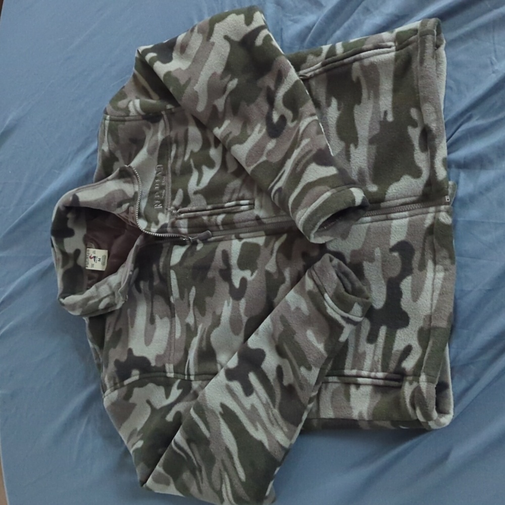 Red Head Camo Zip Up Sweater Camouflage Mens Medium